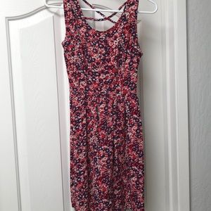 Floral Dress with Tie and Back Detail